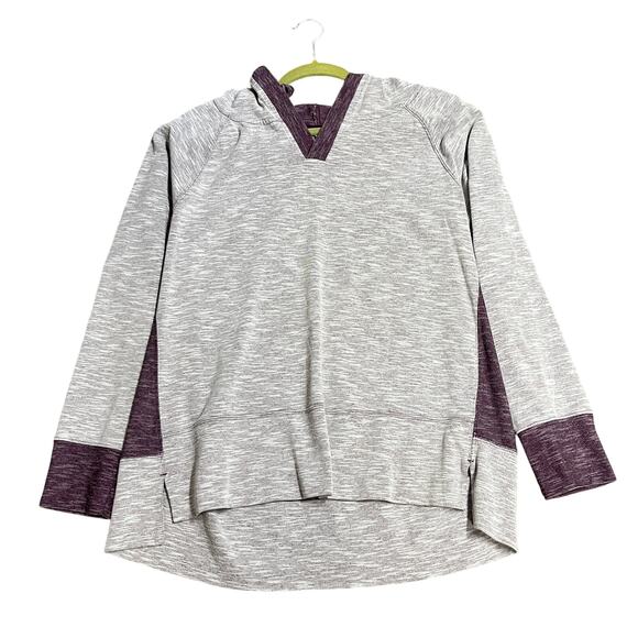 Danskin Now Hooded Sweatshirt w High Low Hemline Size XL - Picture 1 of 4